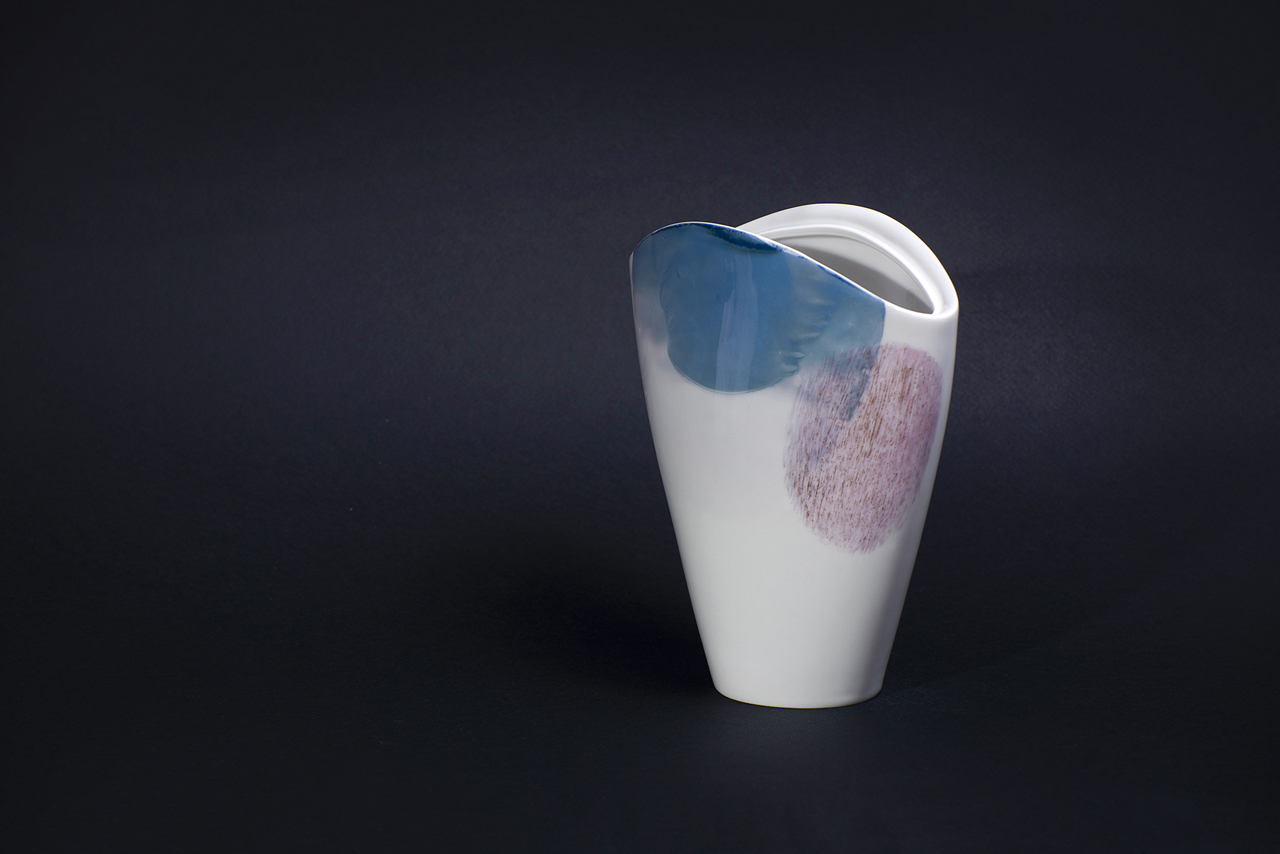 Ваза форма Утренний цветок, рисунок Атмосферные явления, арт 60.15872.00.1, 