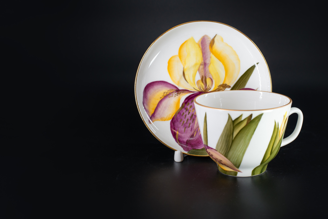 Чашка с блюдцем Солнечный день, на форме Подарочная, арт 41.00174.00.1, 