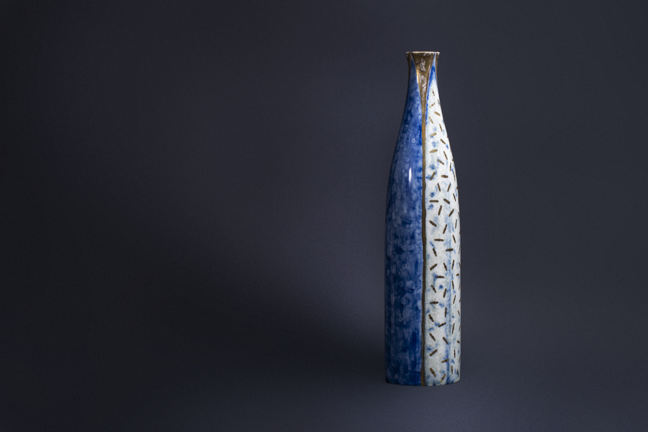 Ваза большой размер форма Бутыль, рисунок Раскрытие арт 60.08972.00.1, 