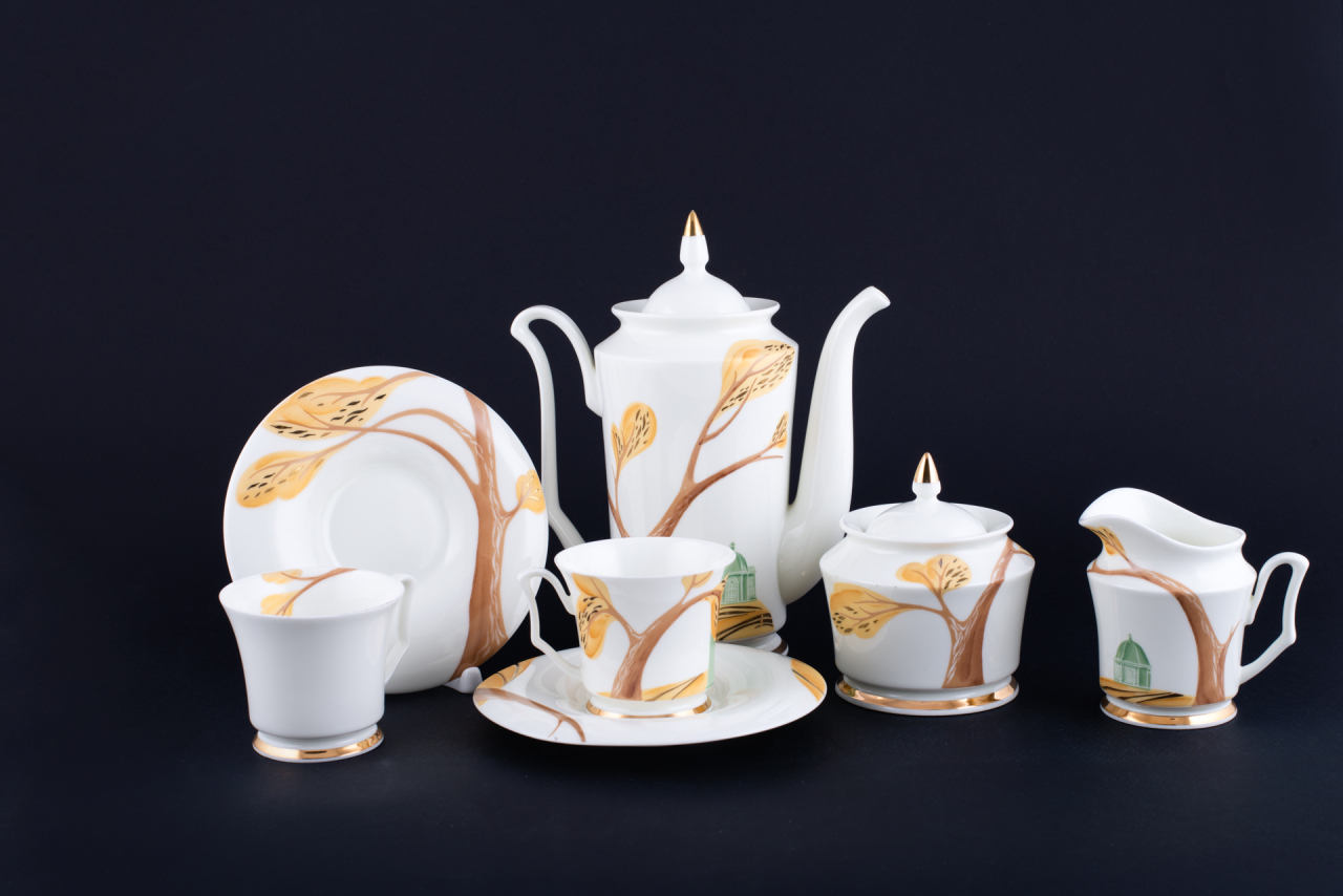 Сервиз кофейный Воспоминание о Петродворце на форме Юлия, арт 61.20969.00.1, 