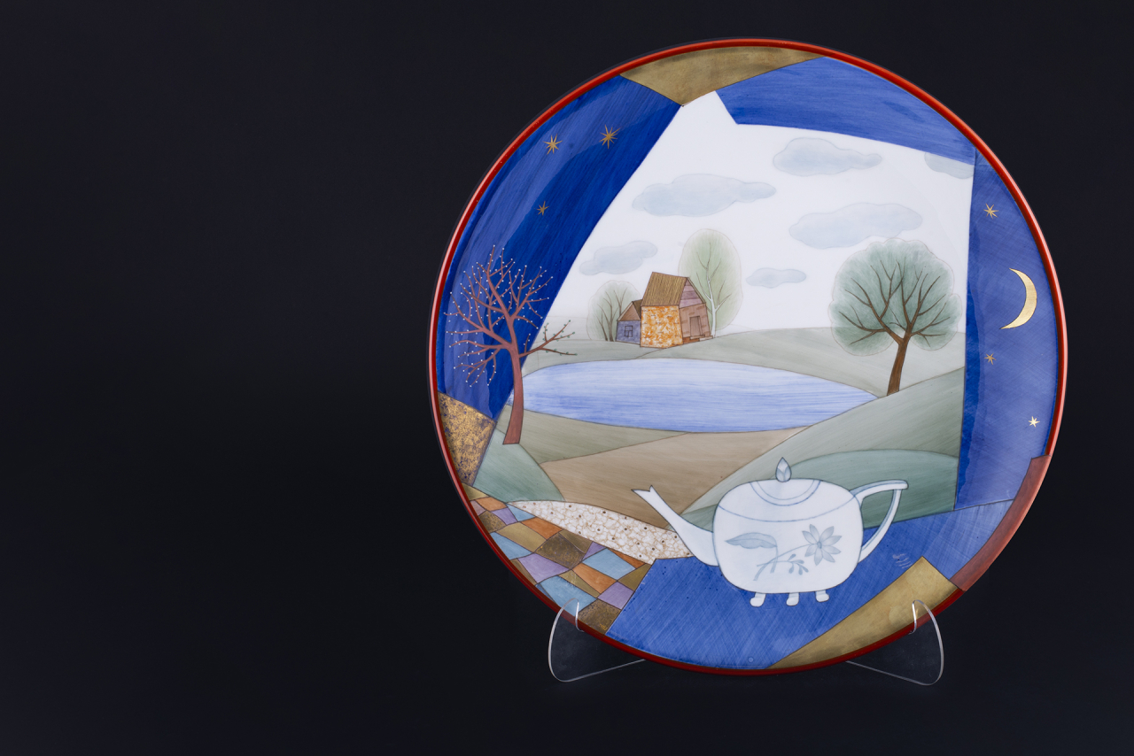 Декоративное Блюдо Китайский чайник на форме Круглая, арт 60.13360.00.1, 