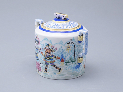 Сахарница, форма Гербовая, рисунок Зимние забавы арт. 80.07796.00.1