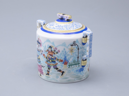 Сахарница, форма Гербовая, рисунок Зимние забавы арт. 80.07796.00.1, 