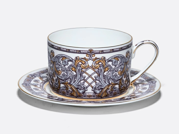 Чашка с блюдцем 300 мл в подарочной упаковке форма Идиллия рисунок Барокко, арт. 81.34917.00.1, 