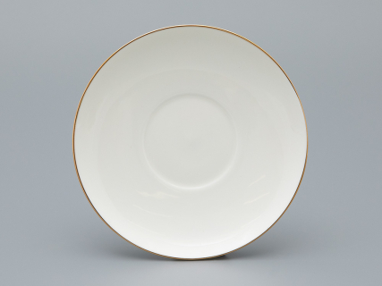 Трехпредметный комплект чайный 155 мл форма Волна рисунок Золотой кантик арт. 81.13550.00.1, 