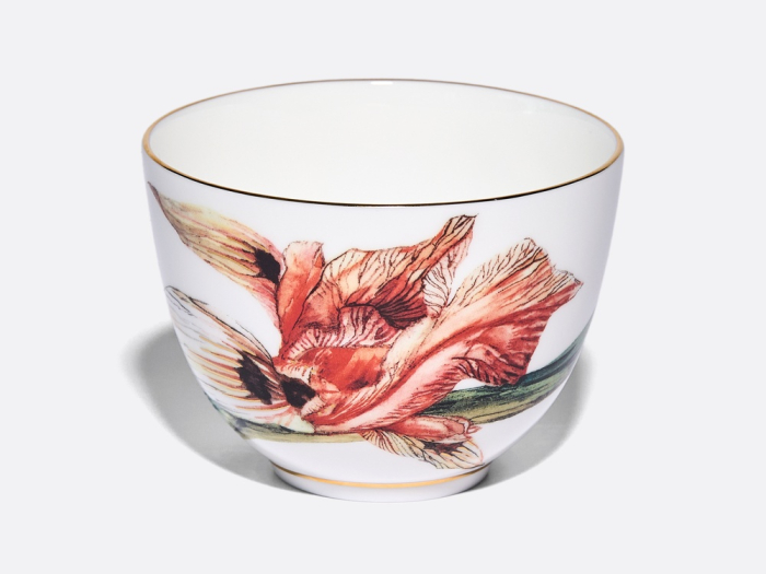 Чашка с блюдцем L’Art des Fleurs (Искусство цветов) в подарочной упаковке, форма Весенняя 2, рисунок Тигровый ирис, арт 81.33404.00.1, 