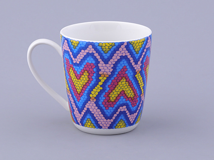 Чашка с блюдцем чайная, форма Колокол, рисунок Боа радужный, арт. 81.32688.00.1