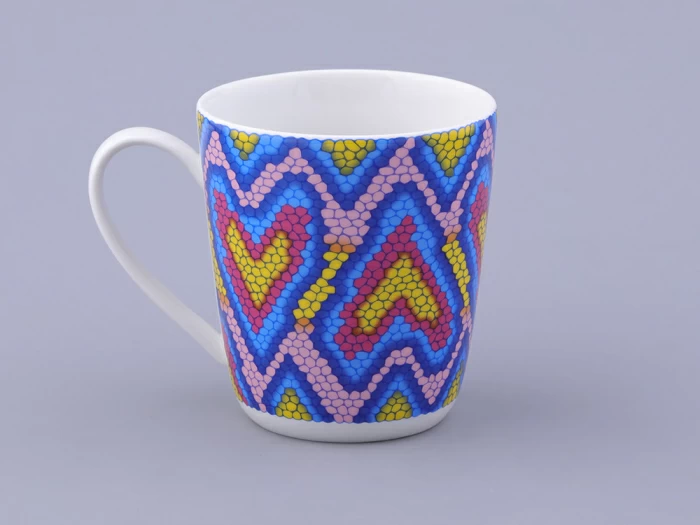 Чашка с блюдцем чайная, форма Колокол, рисунок Боа радужный, арт. 81.32688.00.1, 