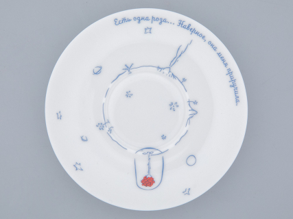 Подарочный набор Чашка с блюдцем, форма Ландыш рисунок Маленький Принц и Роза, арт. 81.27751.00.5, 