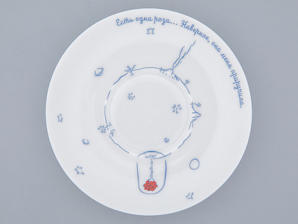 Подарочный набор Чашка с блюдцем, форма Ландыш рисунок Маленький Принц и Роза, арт. 81.27751.00.5