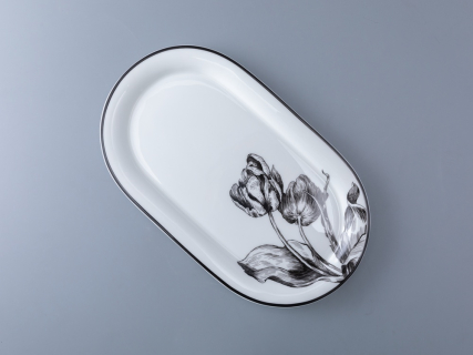 Блюдо овальное 350 мм, в подарочной упаковке, форма Юлиана, рисунок Волшебный сад XIII, арт. 81.34190.00.1, 