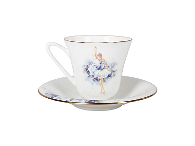 Чашка с блюдцем чайная форма Сад рисунок Фея нежности арт. 81.24854.00.1
