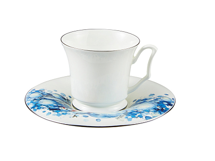 Чашка с блюдцем кофейная 115 мл., форма Юлия,  рисунок Зима/Winter, арт. 81.29109.00.1