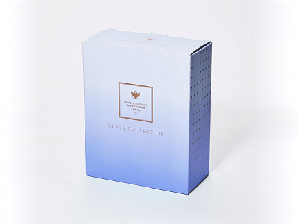 Набор из 2-х бокалов для вина 430 мл в подарочной упаковке, рисунок Азур золотой, арт 14.11447.07