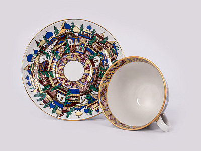 Сервиз чайный, форма Весенняя, рисунок Русская фантазия, арт. 81.20886.00.1