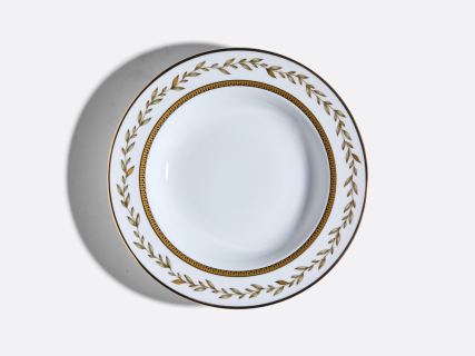 Тарелка глубокая 225 мм, форма Европейская-2, рисунок Нефритовый фон, арт. 80.85351.00.1, 