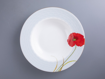 Сервиз столовый форма Премиум рисунок Маки на 6 персон 18 предметов, арт. 81.34142.00.1, 