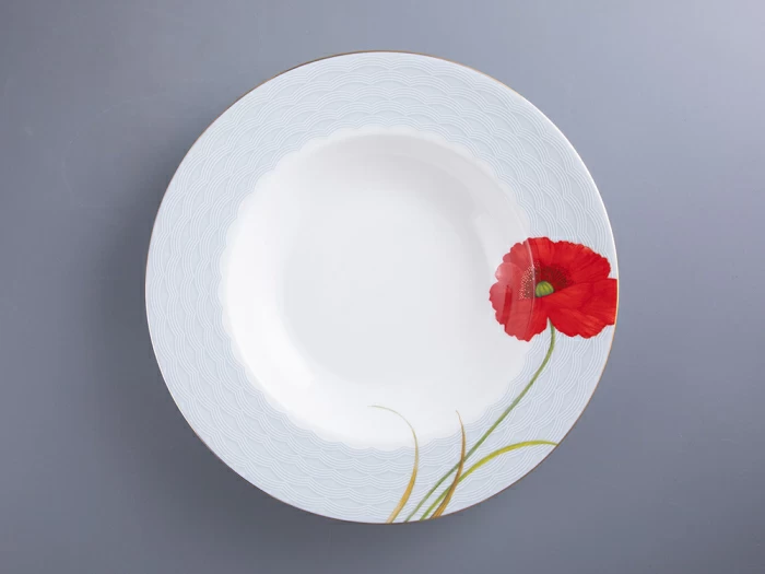 Сервиз столовый форма Премиум рисунок Маки на 6 персон 18 предметов, арт. 81.34142.00.1, 