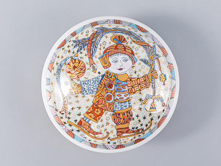 Туалетная коробочка форма Круглая рисунок Фигурное катание №2 арт. 80.87452.00.1