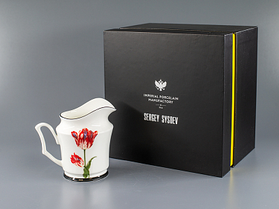 Подарочный набор сливочник 120 мл., форма Юлия рисунок Волшебный сад, арт. 81.30909.00.1