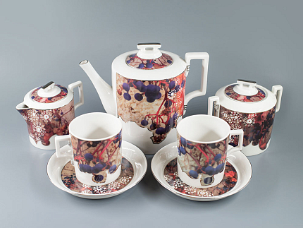 Сервиз чайный Гербовая Зима, 6 персон 15 предметов, арт. 81.24041.00.1