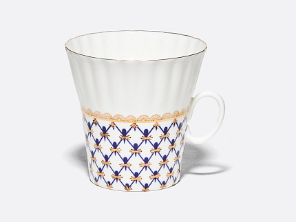 Чашка с блюдцем кофейная 175 мл.,  форма Одуванчик, рисунок Кобальтовая сетка арт. 81.14570.00.1