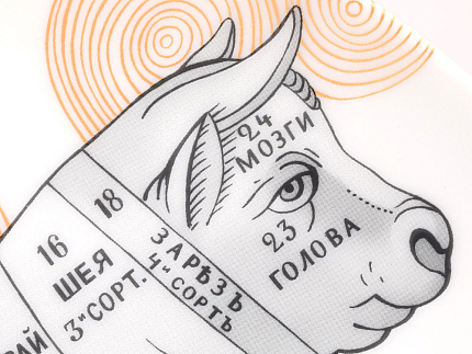 Тарелка декоративная 275 форма Эллипс рисунок Мечта гастронома, арт. 80.35194.00.1