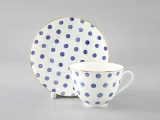 Чашка с блюдцем чайная форма Весенняя рисунок Polka dot арт. 81.28727.00.1, 