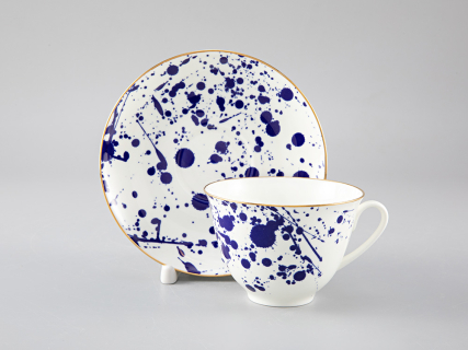 Чашка с блюдцем чайная форма Весенняя рисунок Splash арт. 81.29650.00.1, 