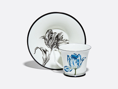 Подарочный набор чашка с блюдцем, форма Юлия рисунок Сысоев. Волшебный сад V арт. 81.30916.00.1