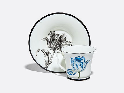 Подарочный набор чашка с блюдцем, форма Юлия рисунок Сысоев. Волшебный сад V арт. 81.30916.00.1