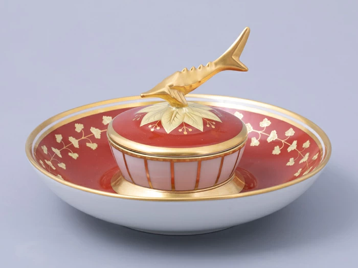 Икорница форма Каспийская, рисунок Гурьевский сервиз, арт. 80.43396.00.1, 