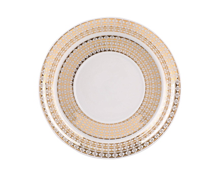 Чашка с блюдцем чайная форма Гербовая рисунок Зазеркалье. Полосы, арт. 81.27709.00.1