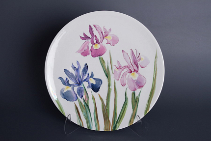 Блюдо декоративное 350 Круглая Ирисы  арт. 60.06529.00.1