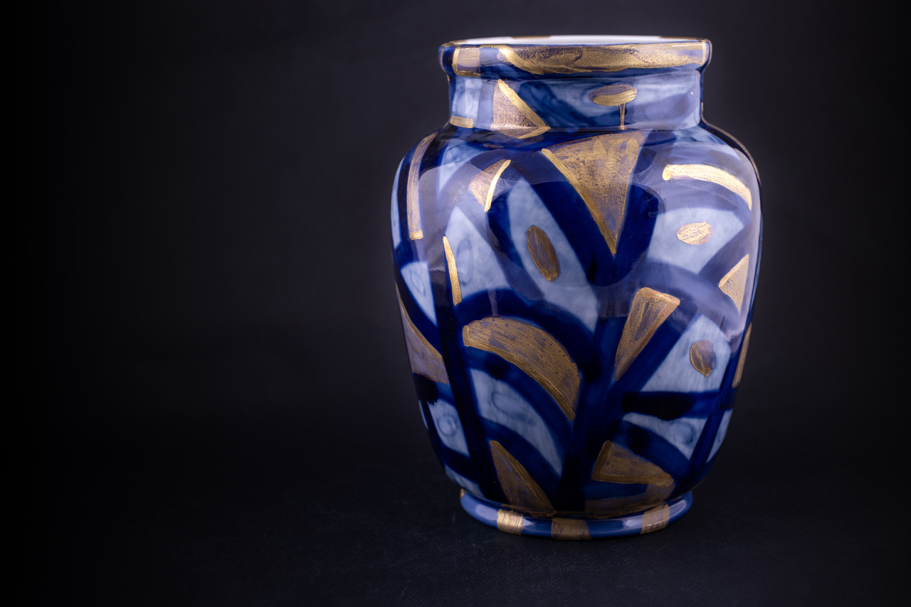 Ваза Синие тени на форме Китайская среднего размера, арт 60.04645.00.1, 