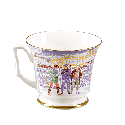 Сервиз чайный форма Юлия рисунок Серебряные коньки, 6 персон 14 предметов арт. 81.29098.00.1