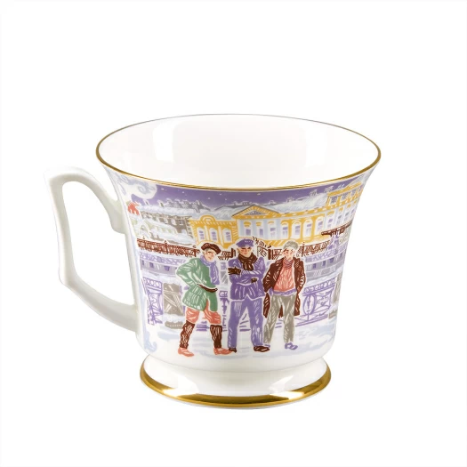 Сервиз чайный форма Юлия рисунок Серебряные коньки, 6 персон 14 предметов арт. 81.29098.00.1, 