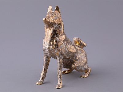 Скульптура форма Лайка, рисунок Золото, арт 82.97488.00.1