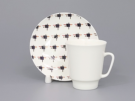 Чашка с блюдцем кофейная 165 мл.,  форма Майская,  рисунок Супрематический орнамент арт. 81.26709.00.1