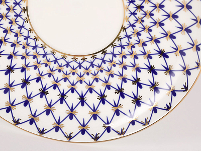 Сервиз кофейный форма Юлия рисунок Кобальтовая сетка, 6 персон 15 предметов, арт. 81.19482.00.1