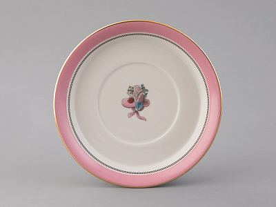 Чашка с блюдцем чайная 220 мл форма Гербовая рисунок Modes de Paris 1828 арт. 81.25414.00.1