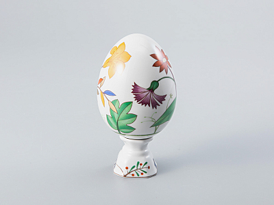 Яйцо пасхальное на подставке 132 мм рисунок Солнечная оранжерея арт. 80.80975.00.1