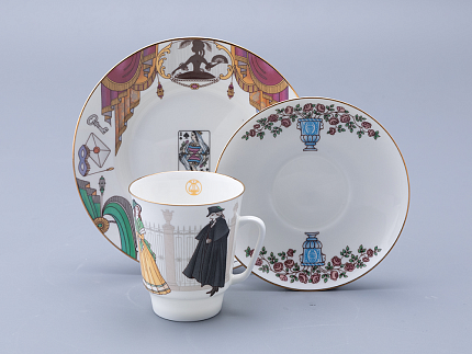 Трехпредметный комплект 165 мл, форма Майская, рисунок Опера Пиковая дама, арт. 81.33929.00.1