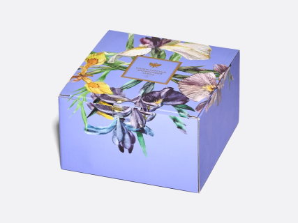Чашка с блюдцем L’Art des Fleurs (Искусство цветов) в подарочной упаковке, форма Весенняя 2, рисунок Аметистовое пламя, арт 81.33403.00.1, 