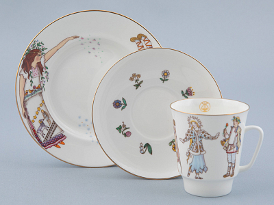 Трехпредметный комплект 165 мл форма Майская рисунок Опера Снегурочка, арт. 81.32231.00.1