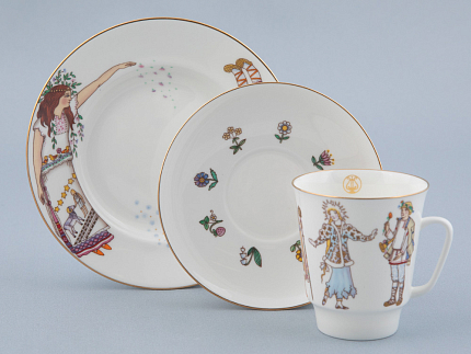 Трехпредметный комплект 165 мл форма Майская рисунок Опера Снегурочка, арт. 81.32231.00.1