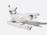 Скульптура Корги и бабочка, Белый бисквит, арт. 82.48080.00.1, 