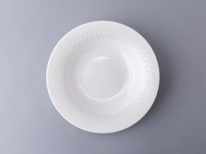 Тарелка глубокая 235 мм, форма Стандартная - 2, рисунок Жемчужная сетка, арт. 80.03016.00.1, 