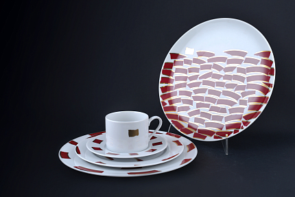 Тарелка 275 мм, Пурпур, на форме Эллипс, арт 60.15808.00.1