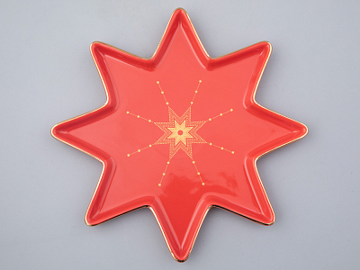 Подарочный набор тарелок, форма Звезда рисунок Скарлетт, арт. 81.27758.00.1